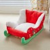 Timagebreze Festive Christmas Sleigh Pet Bed for Small Dogs and Cats, Holiday-Themed Cozy Pet Furniture